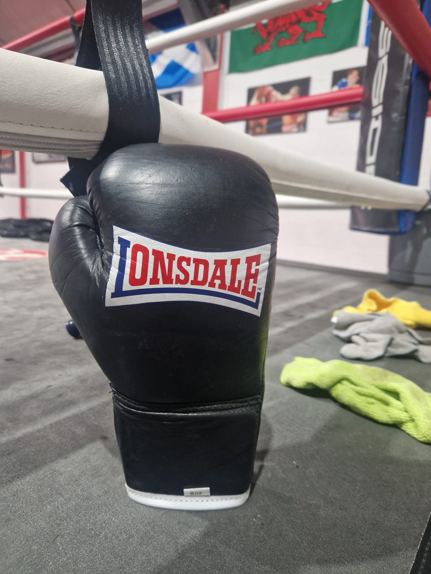 Lonsdale 8oz Leather Contest Boxing Gloves (Lace-Ups) Carl Greaves  Promotions