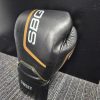 SBG Top quality leather lace up sparring glove black
